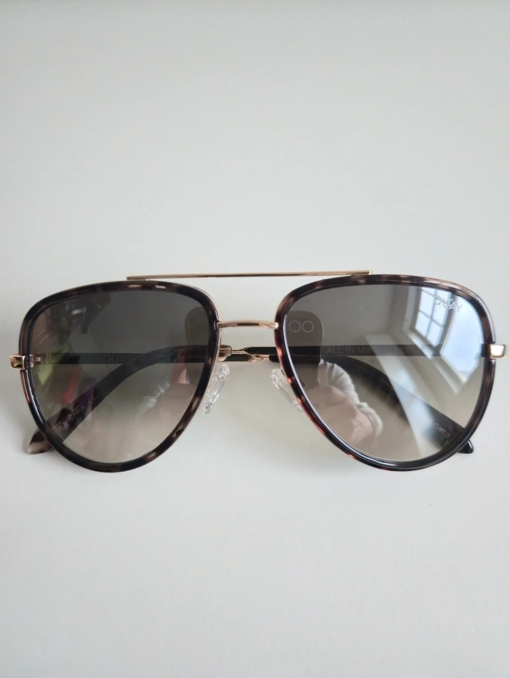 New Quay x JLo Limited Edition All In Mini Frame Green Fade Lens Mini Aviators